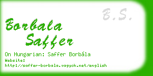 borbala saffer business card