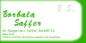 borbala saffer business card